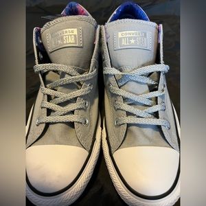 NWT All Star Converse Galaxy gray sneakers size 10